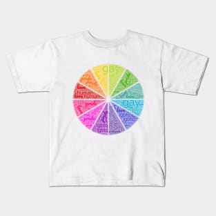 Gay Pride Rainbow Color Wheel Kids T-Shirt